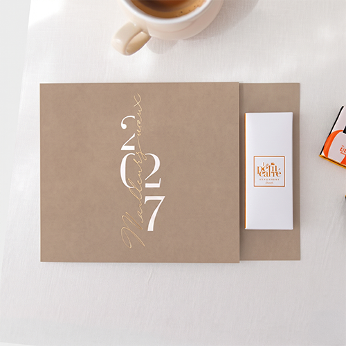 Carte avec deux chocolats