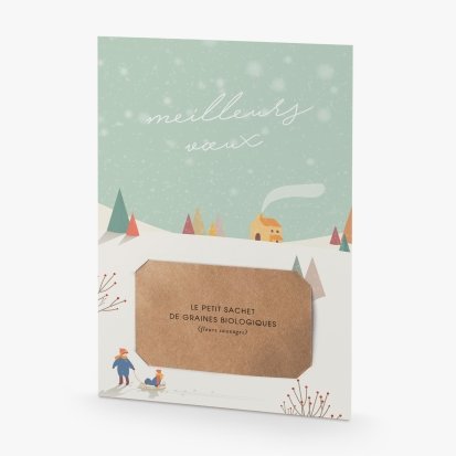 Carte de vœux - Sachet de graines à planter - Joyeux Noël - L'INATELIER