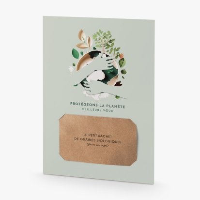 Carte de vœux - Sachet de graines à planter - Joyeux Noël - L'INATELIER